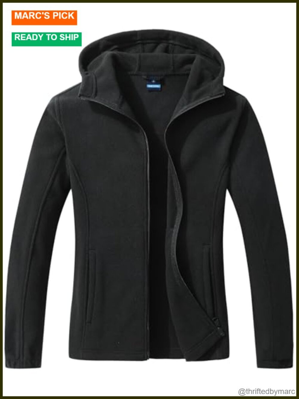 Women's Polar Fleece Full Zip Hooded Jacket with Pockets